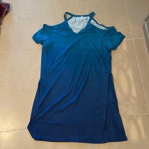 Venus blue ombré cold shoulder sundress medium